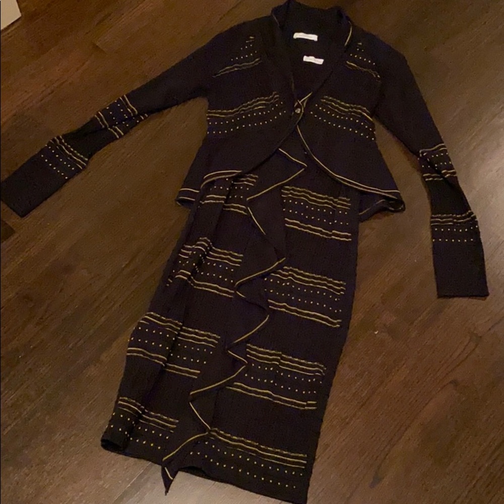 Versace Collection dress and sweater